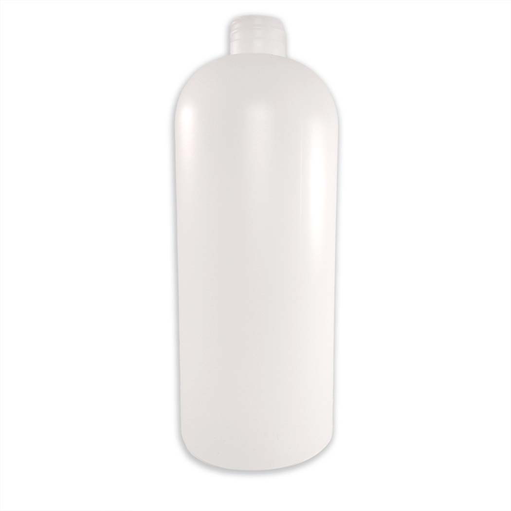 1L Natural Plastic Boston Round Bottle image 0
