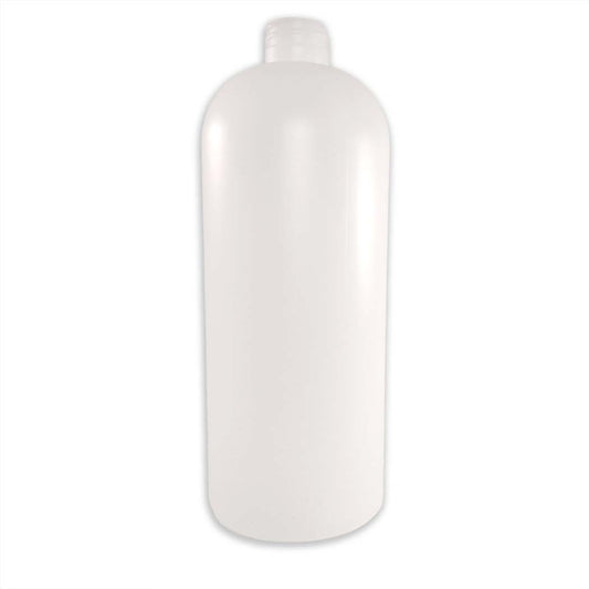1L Natural Plastic Boston Round Bottle image 0
