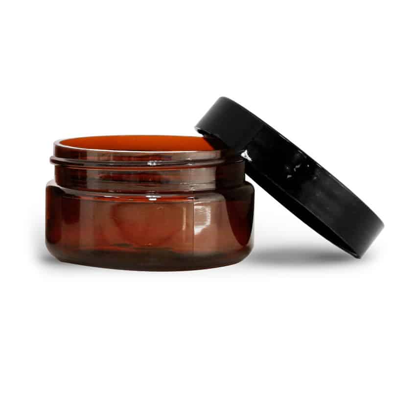 60g Plastic Amber Low Profile Jar image 0