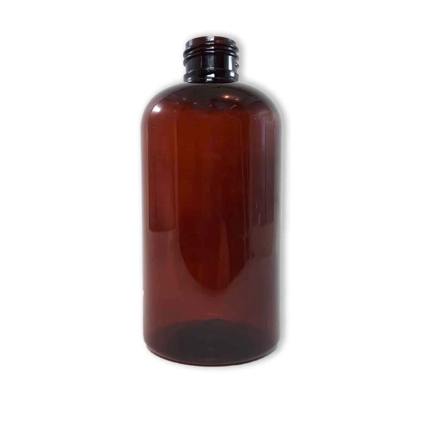 250ml Amber Plastic Boston Round image 0