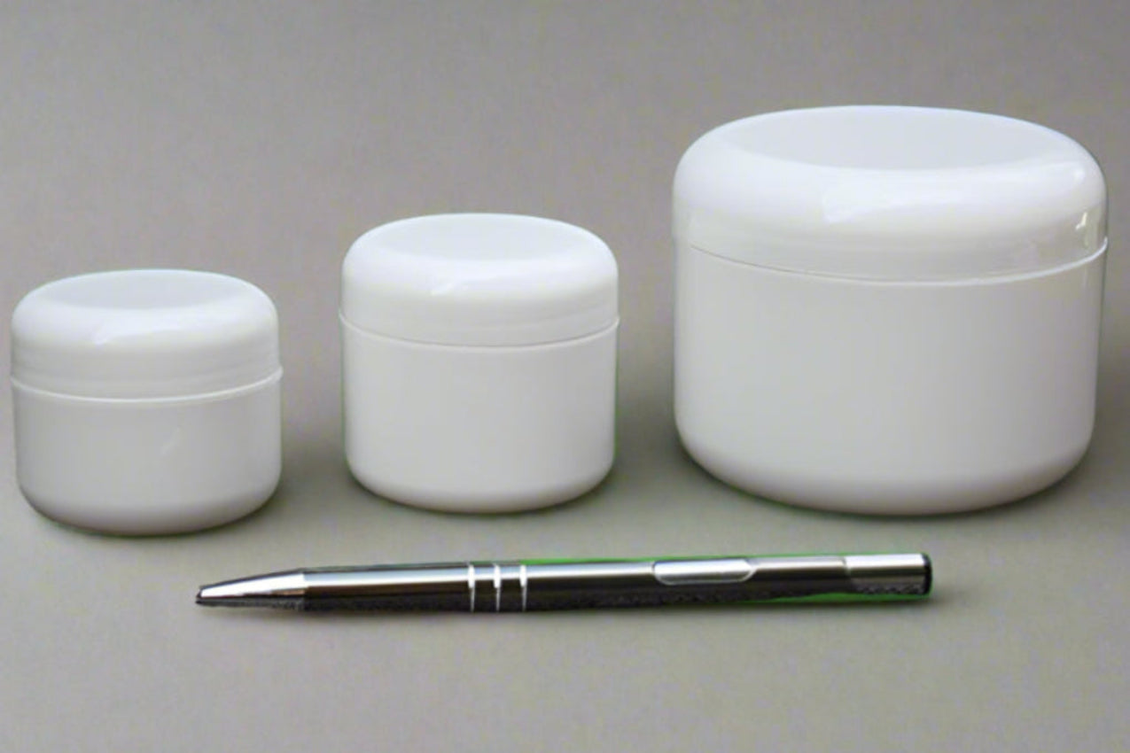 White Jars with Lids