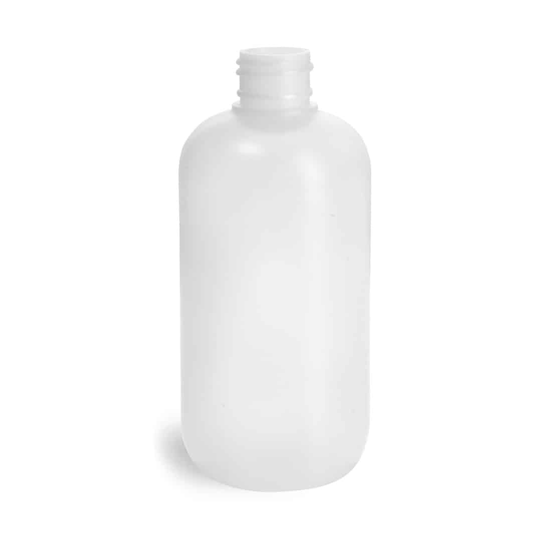 8oz Natural Plastic Boston Round image 0