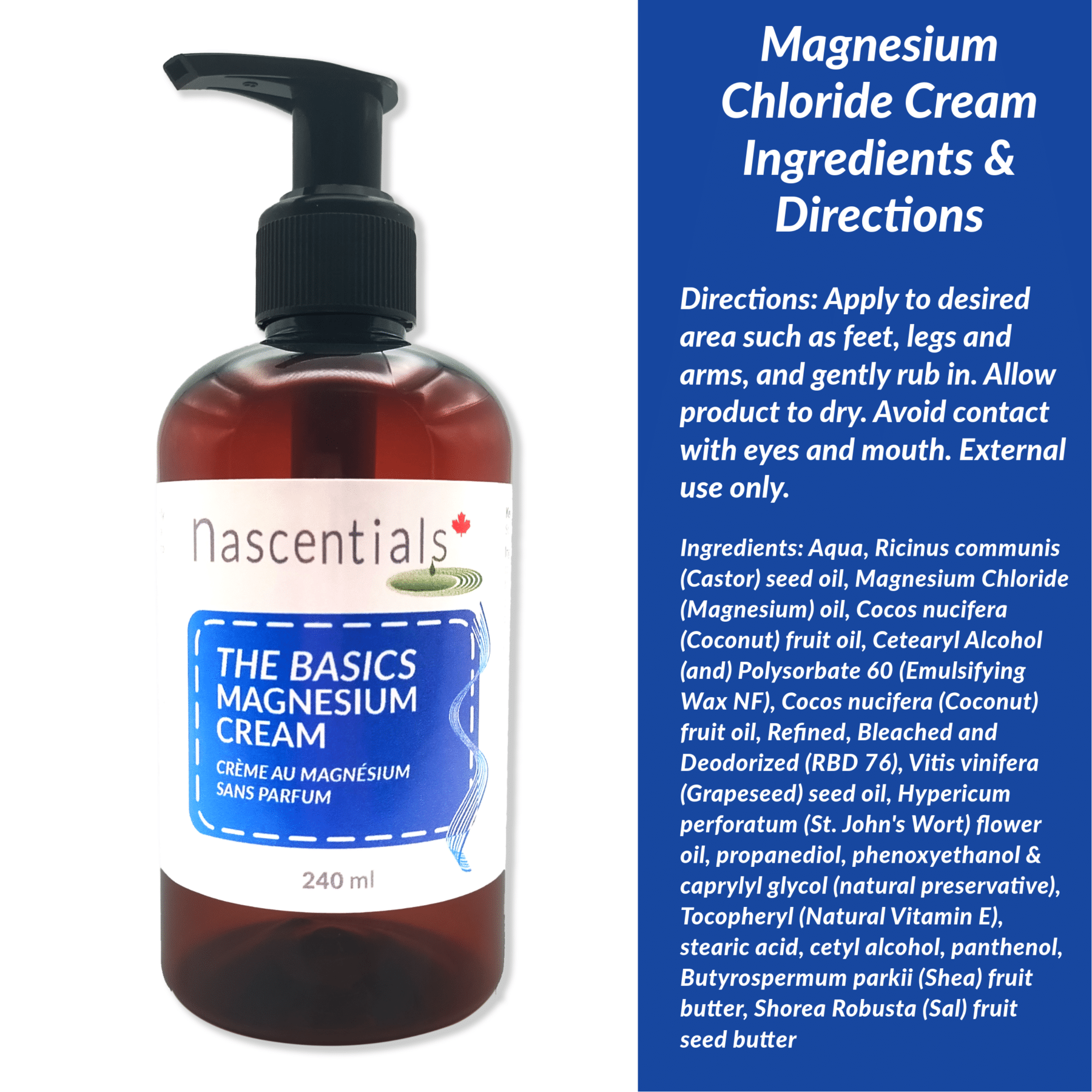 Magnesium Cream Unscented 240ml image 2