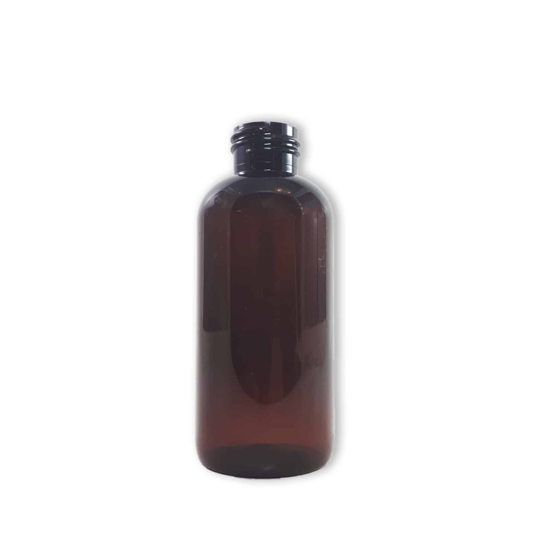 120ml Amber Boston Round Plastic Bottle image 0