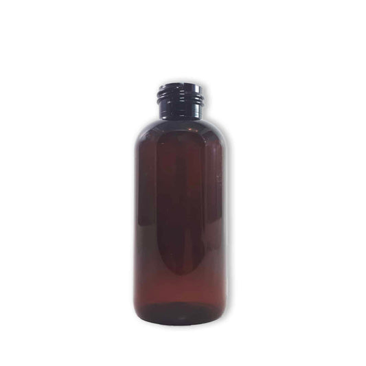 120ml Amber Boston Round Plastic Bottle image 0