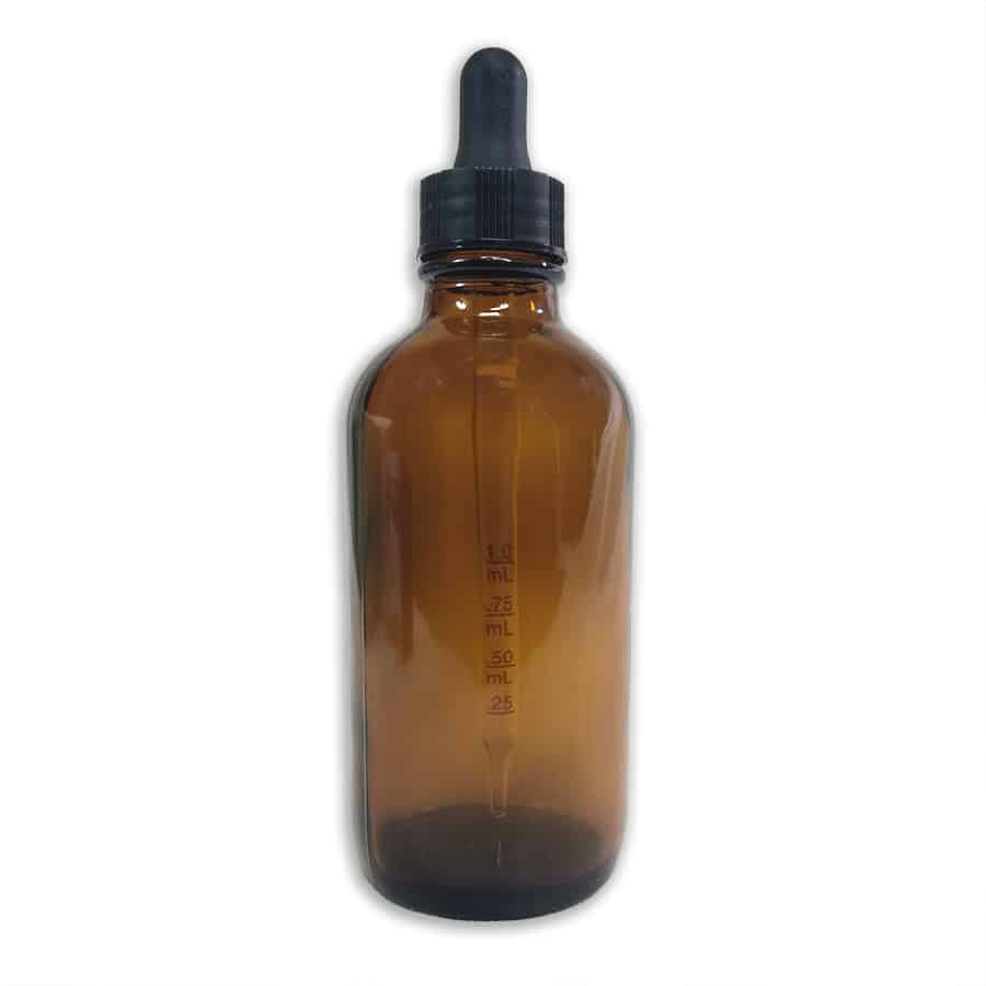 120ml Amber Glass Bottle and Glass Rubber Dropper Cap image 0