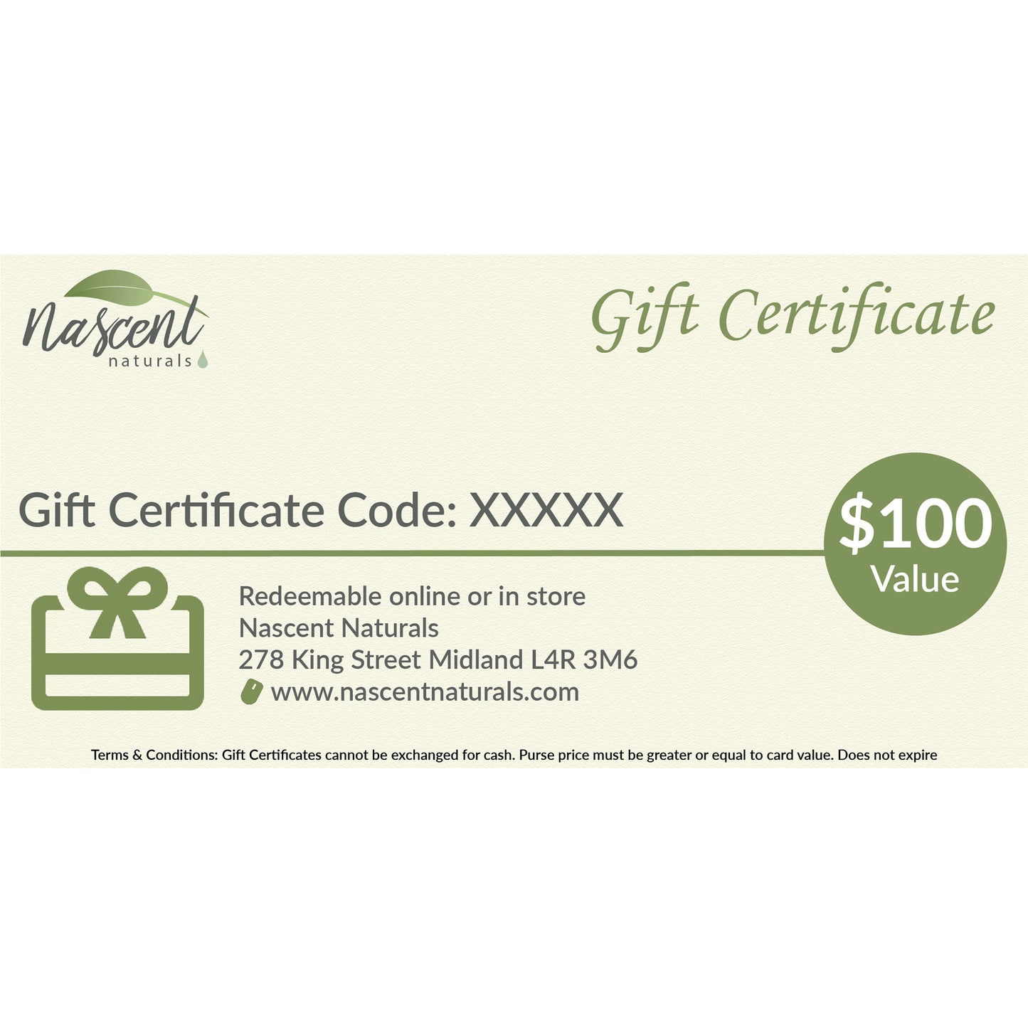 Nascent Naturals Gift Card